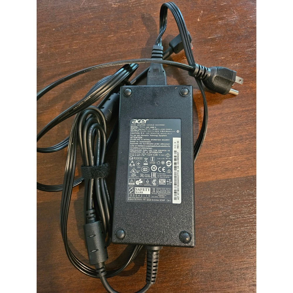 Acer Power Adapter Laptop OS Black ADP-180MB K 19.5V 9.23A 180W Charger